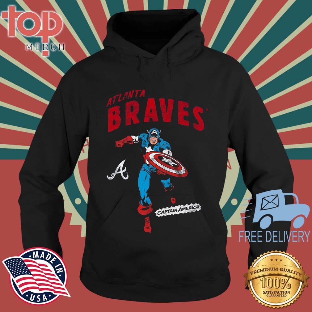 Atlanta Braves Youth Team Captain America Marvel T-Shirt topmerchus hoodie den