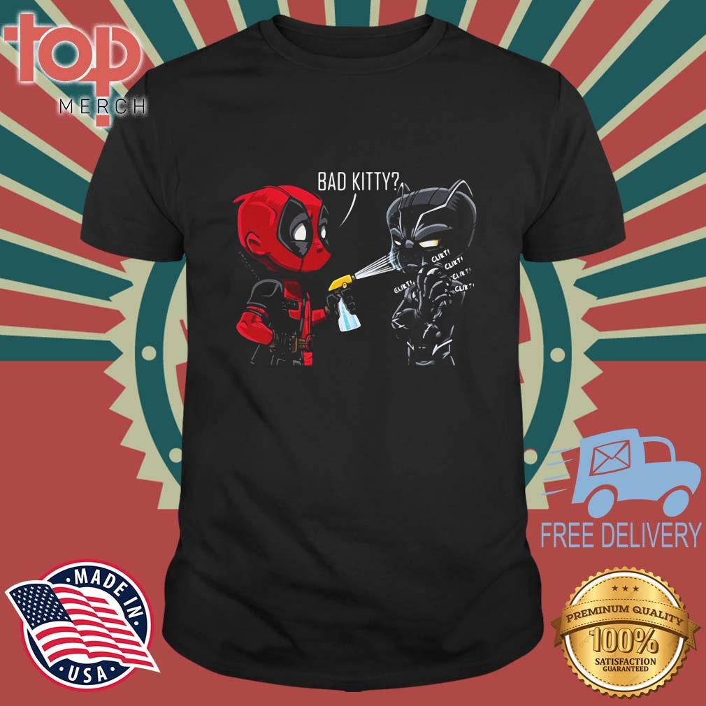 Deadpool And Black Panther Bad Kitty Shirt