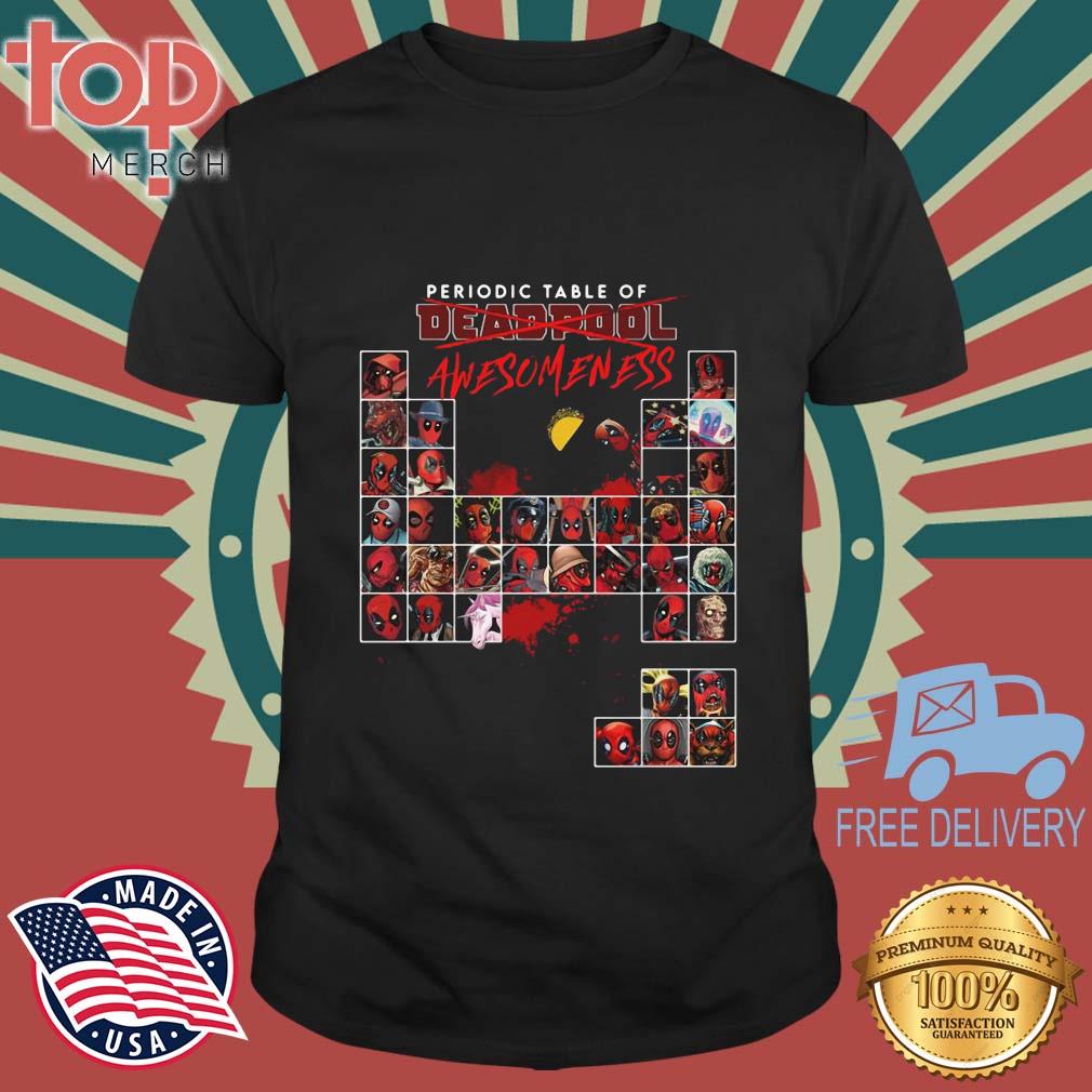 Deadpool Periodic Table Of Awesomeness Shirt