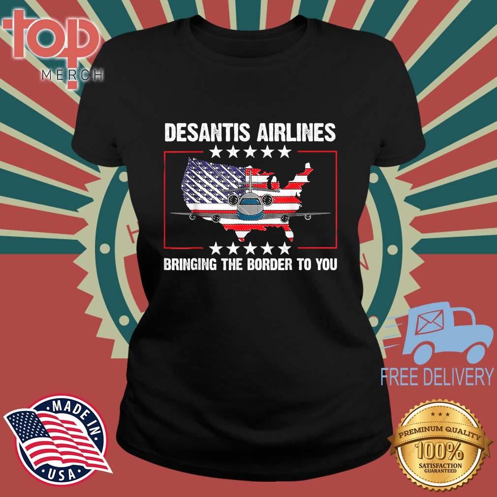 DeSantis Airlines Political USA Flag T-Shirt topmerchus ladies den