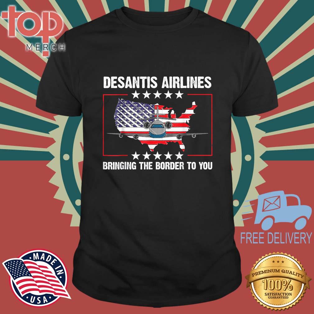 DeSantis Airlines Political USA Flag T-Shirt