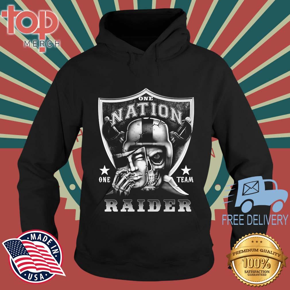 Las Vegas Raiders One Nation One Team Raider Skull Mask Shirt topmerchus hoodie den