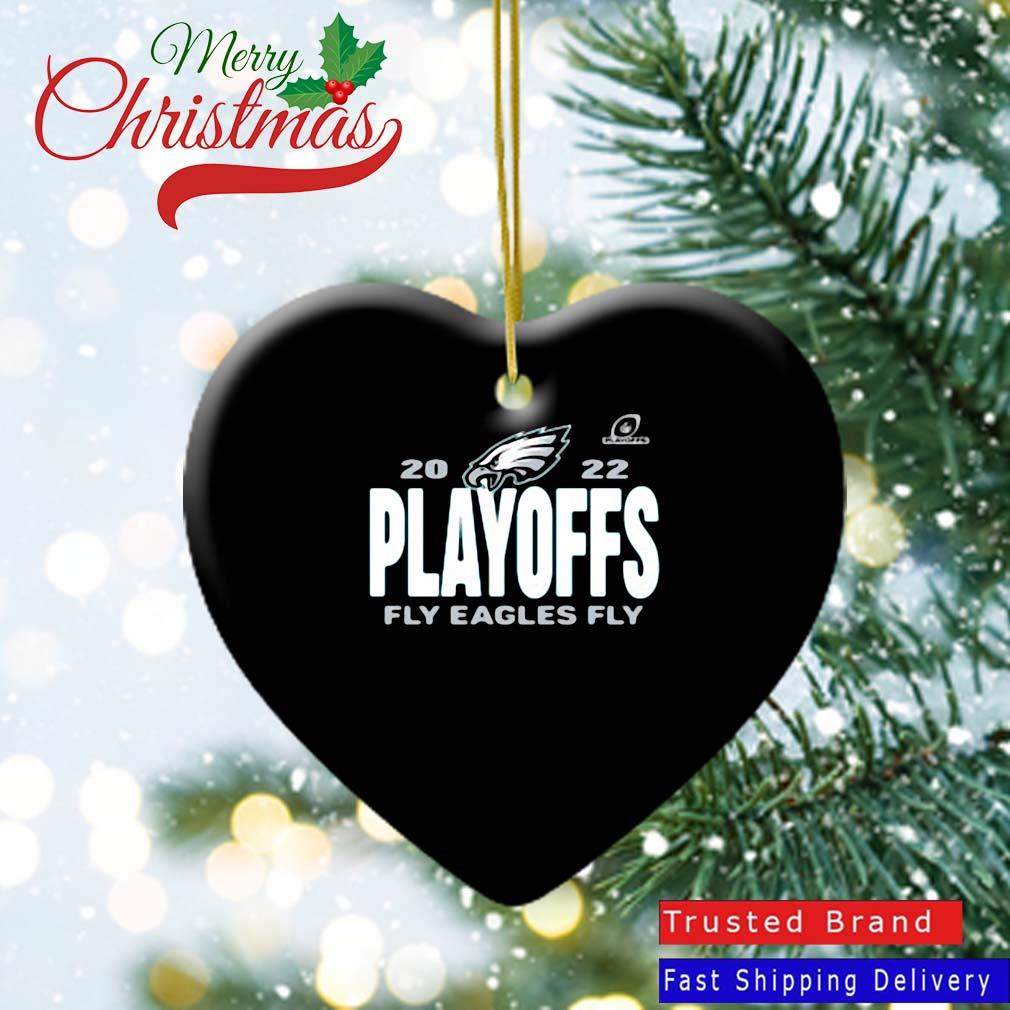 Philadelphia Eagles 2022 NFL Playoffs Fly Eagles Fly Ornament Heart